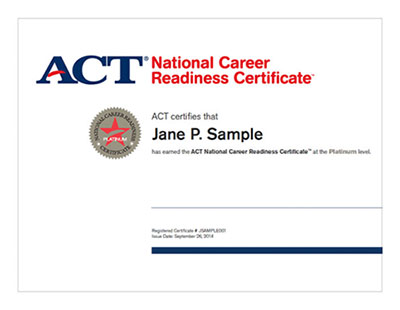 NCRC - Sample Certificate